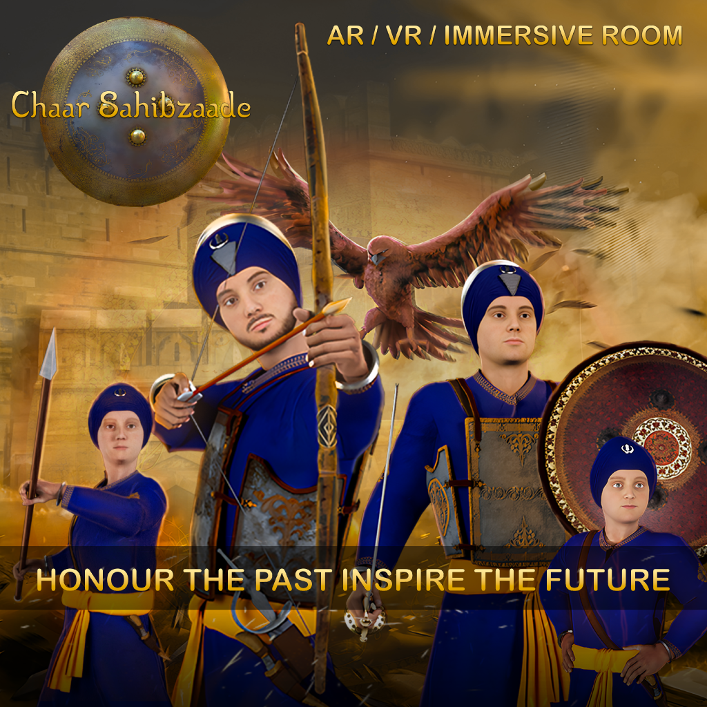 Chaar Sahibzaade project, an innovative experience designed to bring the inspiring stories of the Sahibzaade to life through cutting-edge technology and interactive activities.
